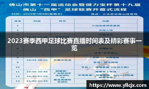2023赛季西甲足球比赛直播时间表及精彩赛事一览